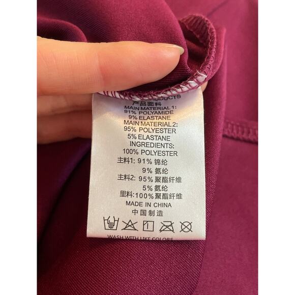 NWT MIUSOL Sequin Party Cocktail Midi Dress L Sweetheart Neck Cap Sleeve Maroon - Picture 13 of 13